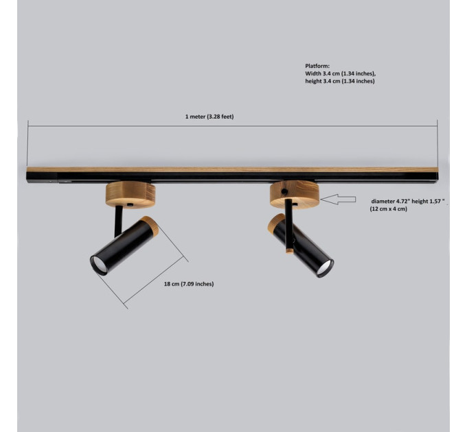 Track lighting Industrial black lighting Ceiling light |GaffDesign