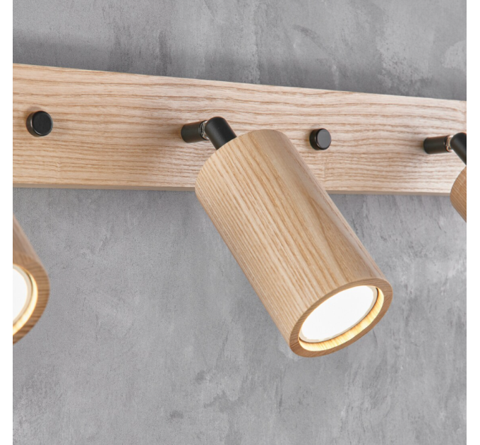 Vanity wooden wall lighting Bathroom light Black metal