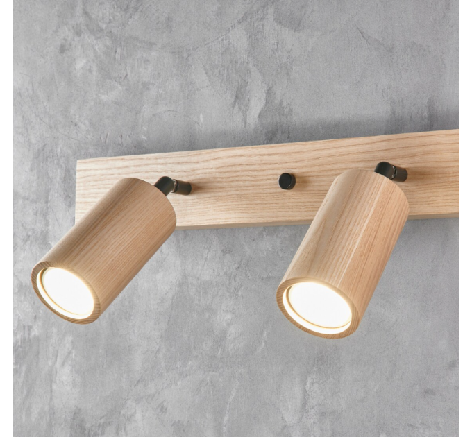 Vanity wooden wall lighting Bathroom light Black metal