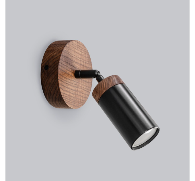 Wall sconce Black walnut Bathroom wall lighting Industrial light