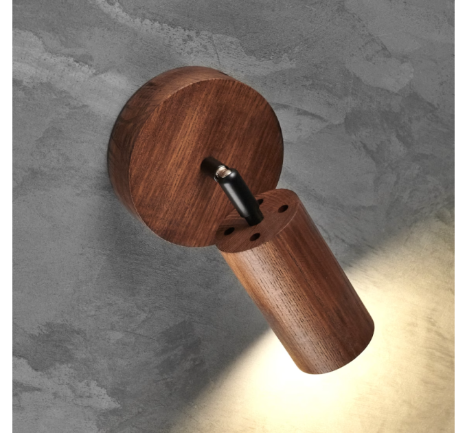 Wall sconce walnut Bathroom wall lighting Industrial light