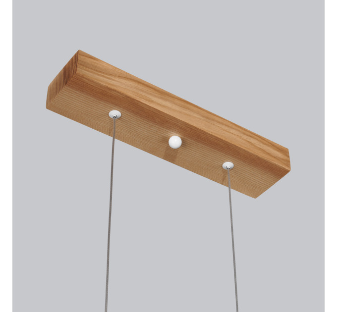 Line LED lighting Wooden walnut long chandelier |GaffDesign