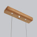 Line LED lighting Wooden walnut long chandelier |GaffDesign