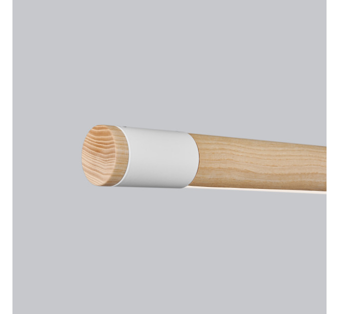 Line LED lighting Wooden walnut long chandelier |GaffDesign