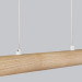 Line LED lighting Wooden walnut long chandelier |GaffDesign