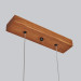 Line LED lighting Wooden walnut long chandelier |GaffDesign