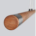 Line LED lighting Wooden walnut long chandelier |GaffDesign