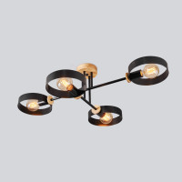 Large midcentury chandelier Black Pendant lighting Mid Century Modern