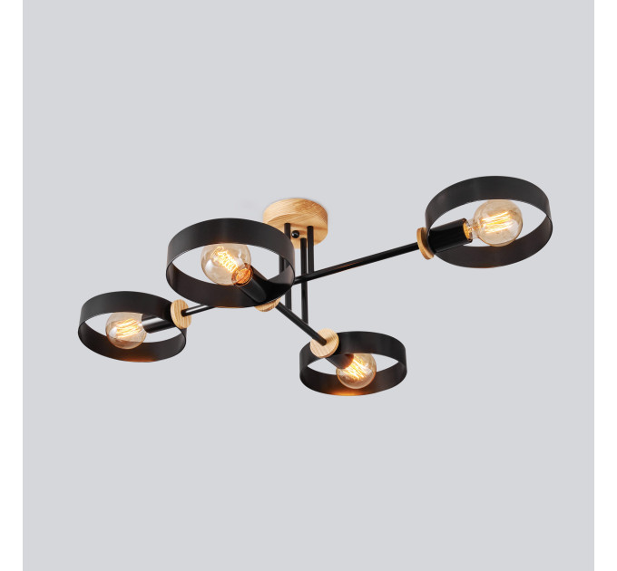 Midcentury chandelier Black Pendant lighting Mid Century Modern