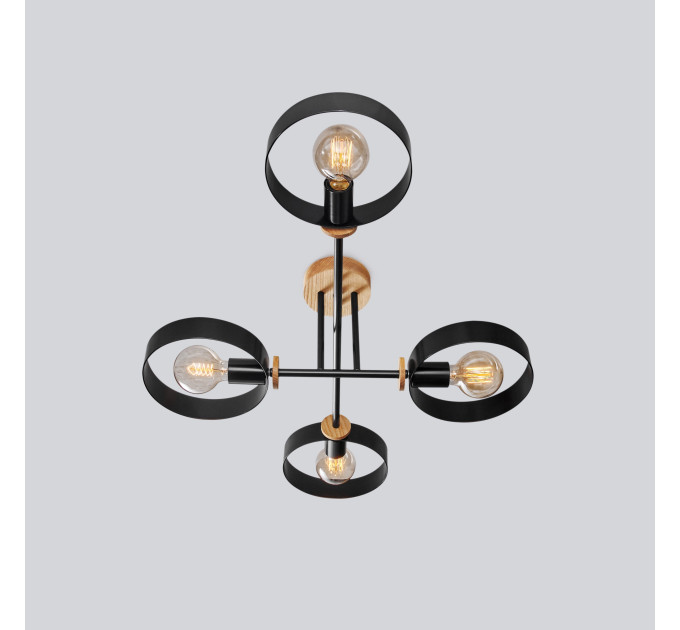 Midcentury chandelier Black Pendant lighting Mid Century Modern