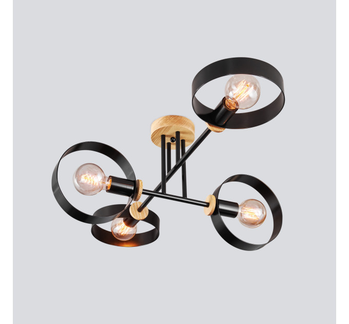 Midcentury chandelier Black Pendant lighting Mid Century Modern