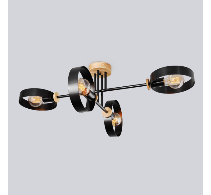 Midcentury chandelier Black Pendant lighting Mid Century Modern