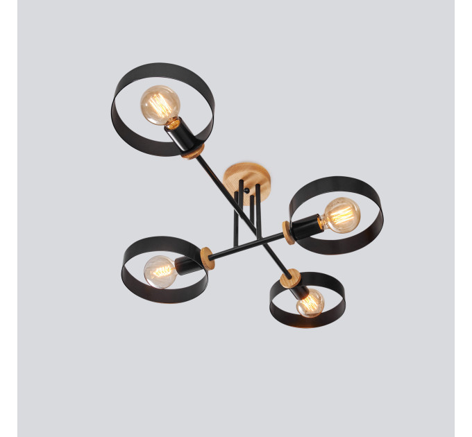 Midcentury chandelier Black Pendant lighting Mid Century Modern