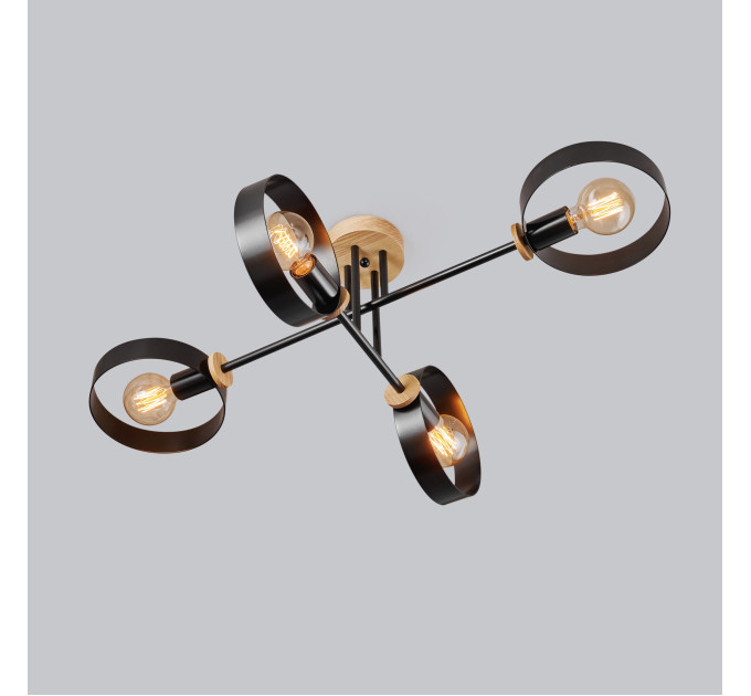 Midcentury chandelier Black Pendant lighting Mid Century Modern