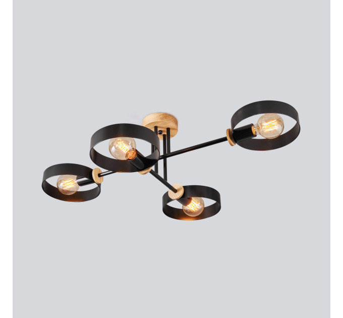 Midcentury chandelier Black Pendant lighting Mid Century Modern