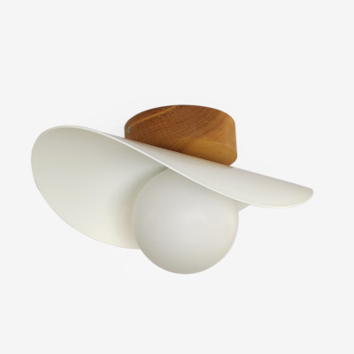 Oval white ceiling light Bedroom lighting  Vanity light