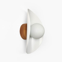 Oval white wall sconce Bedroom lighting opal Vanity light