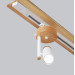 Track lighting with wide wood base Industrial ceiling light |GaffDesign