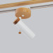 Track lighting with wide wood base Industrial ceiling light |GaffDesign