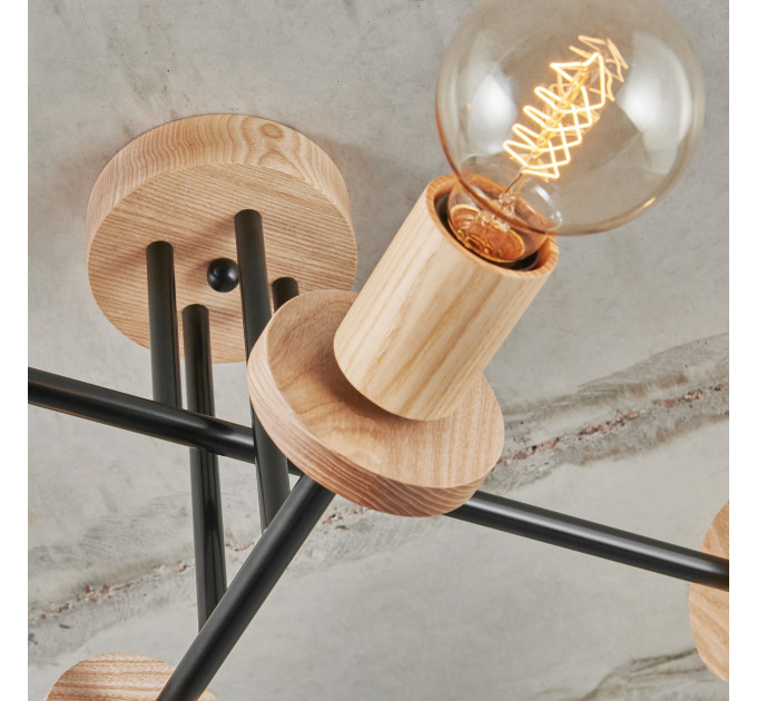 Midcentury chandelier Black Pendant lighting Mid Century Modern