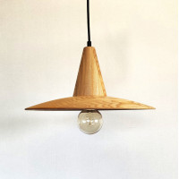 Handcrafted Wooden Pendant Chandelier– Minimalist Sculptural Light