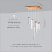 Long chandelier for stairs Pendant lighting Hallway light |GaffDesign