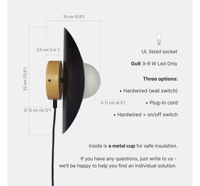 Wall lighting Black sconce light Industrial |GaffDesign