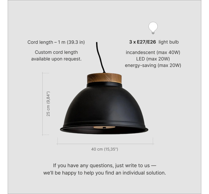 Pendant light Industrial lighting Factory black light |GaffDesign
