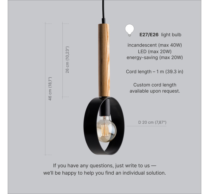 Pendant lighting Black industrial light |GaffDesign