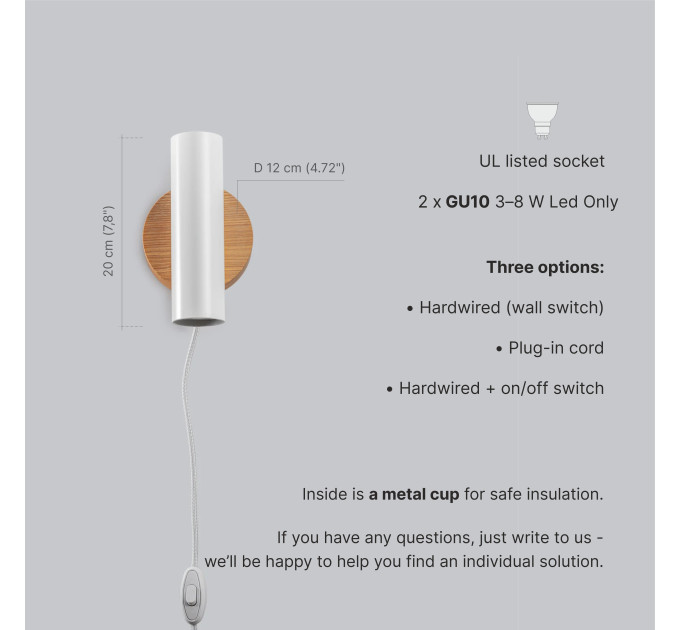 Wall light Double wall sconce Bathroom vanity lighting |GaffDesign