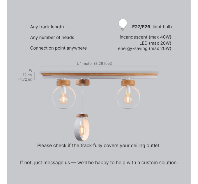 3 Spot Track lighting Pendant light Industrial chandelier |GaffDesign