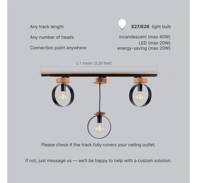 3 Spot Track lighting Pendant light Industrial rail lighting |GaffDesign