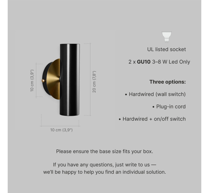 Wall light Double wall sconce Bathroom vanity lighting |GaffDesign