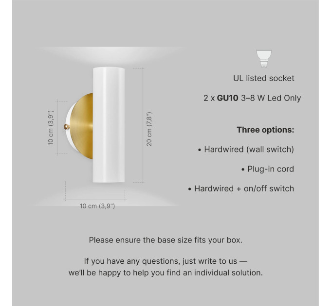 Wall light Double wall sconce Bathroom vanity lighting |GaffDesign