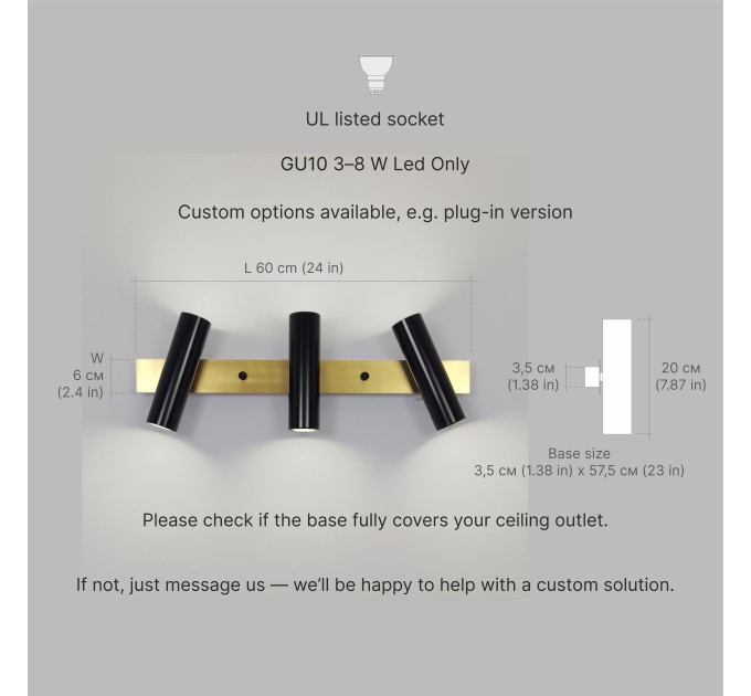 Vanity light Black bathroom wall lighting Wall lighting |GaffDesign