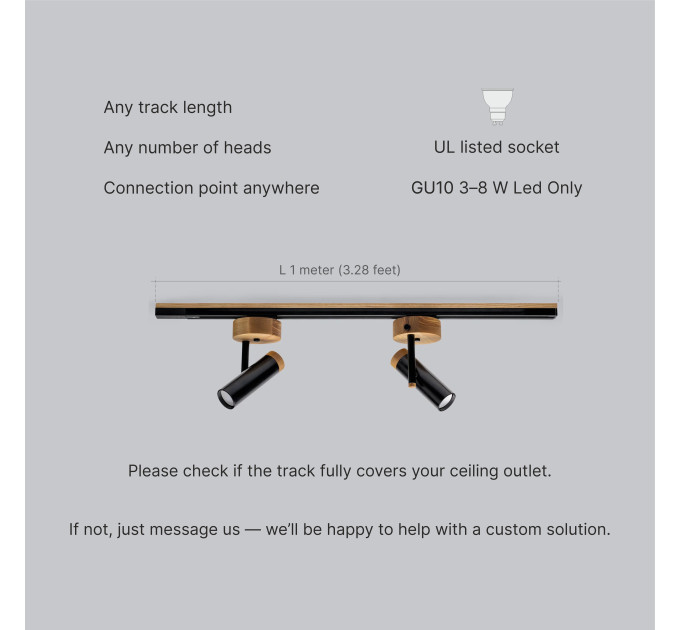 Track lighting Industrial black lighting Ceiling light |GaffDesign