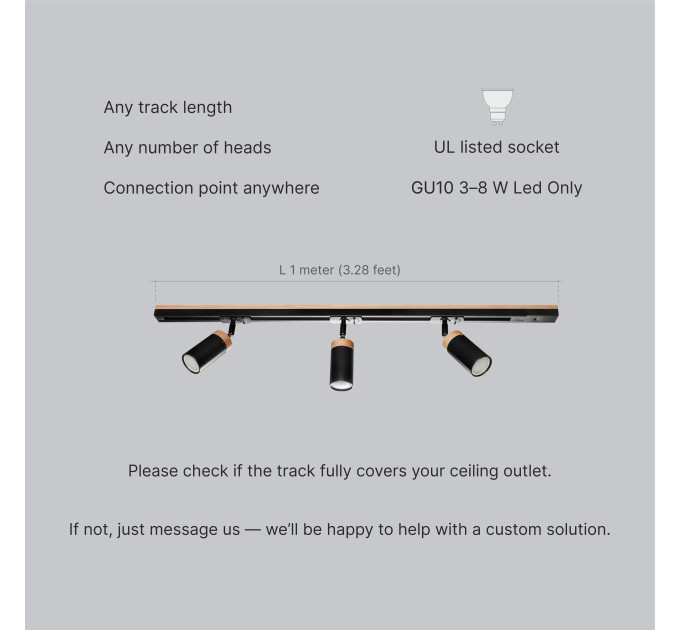 Track lighting Industrial black track light