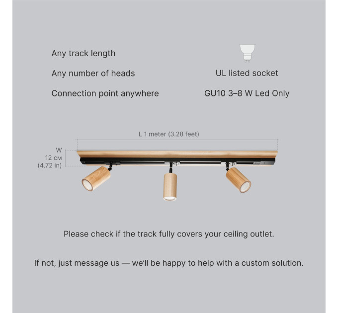 Track lighting Wide base Industrial track light