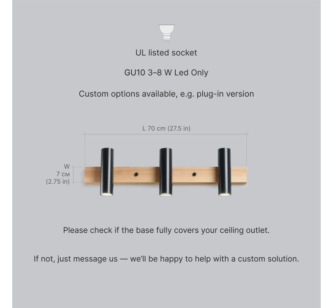 Vanity light Black bathroom wall lighting Wall lighting |GaffDesign