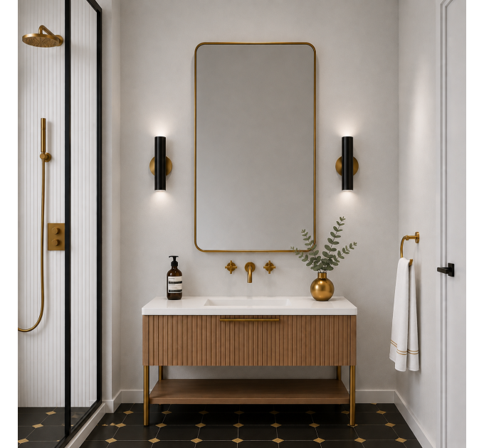 Wall light Double wall sconce Bathroom vanity lighting |GaffDesign