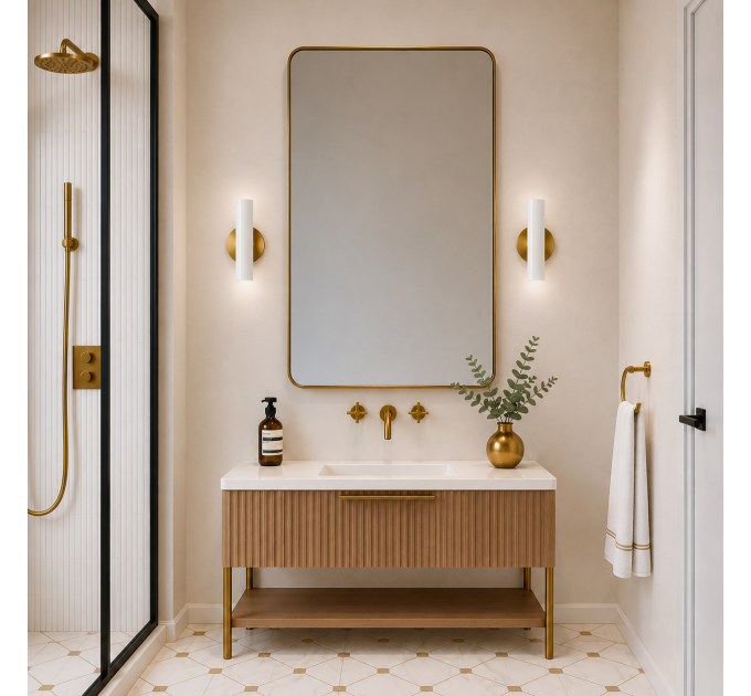 Wall light Double wall sconce Bathroom vanity lighting |GaffDesign