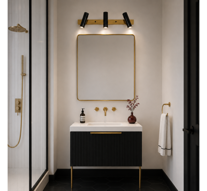 Vanity light Black bathroom wall lighting Wall lighting |GaffDesign