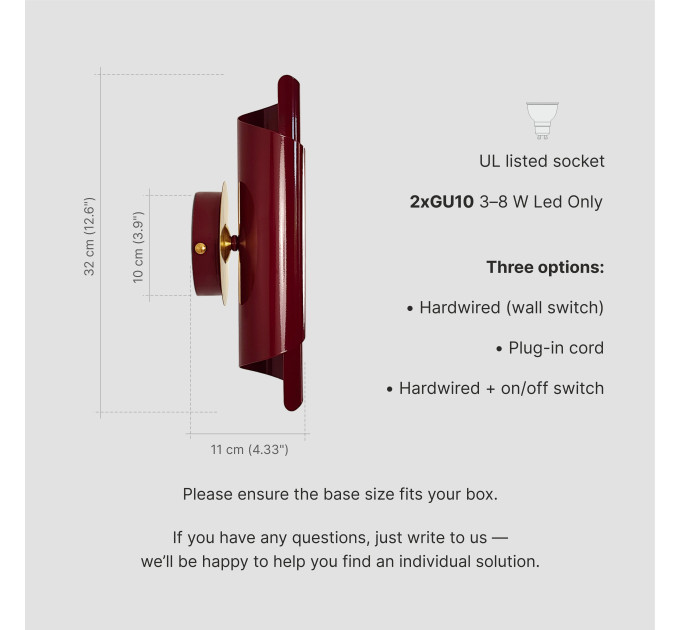 Wall light Double wall sconce Bathroom vanity lighting |GaffDesign