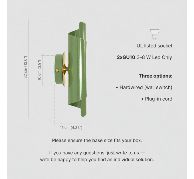 Wall light Double wall sconce Bathroom vanity lighting |GaffDesign