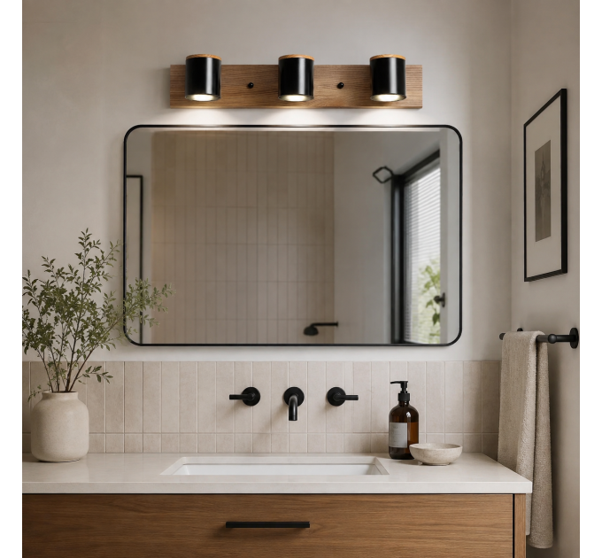 Vanity light Black bathroom wall lighting Wall lighting |GaffDesign