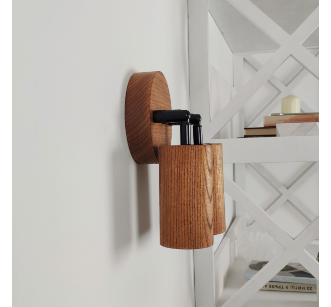 Wall sconce walnut Bathroom wall lighting Industrial light