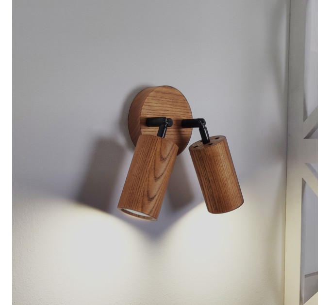 Wall sconce walnut Bathroom wall lighting Industrial light