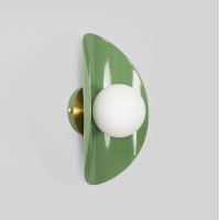 Brass wall light Green vanity sconce Bathroom lighting