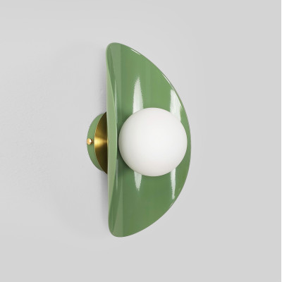 Brass wall light Green vanity sconce Bathroom lighting