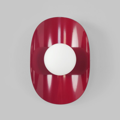 Brass wall light Burgundy red vanity sconce Bathroom lighting